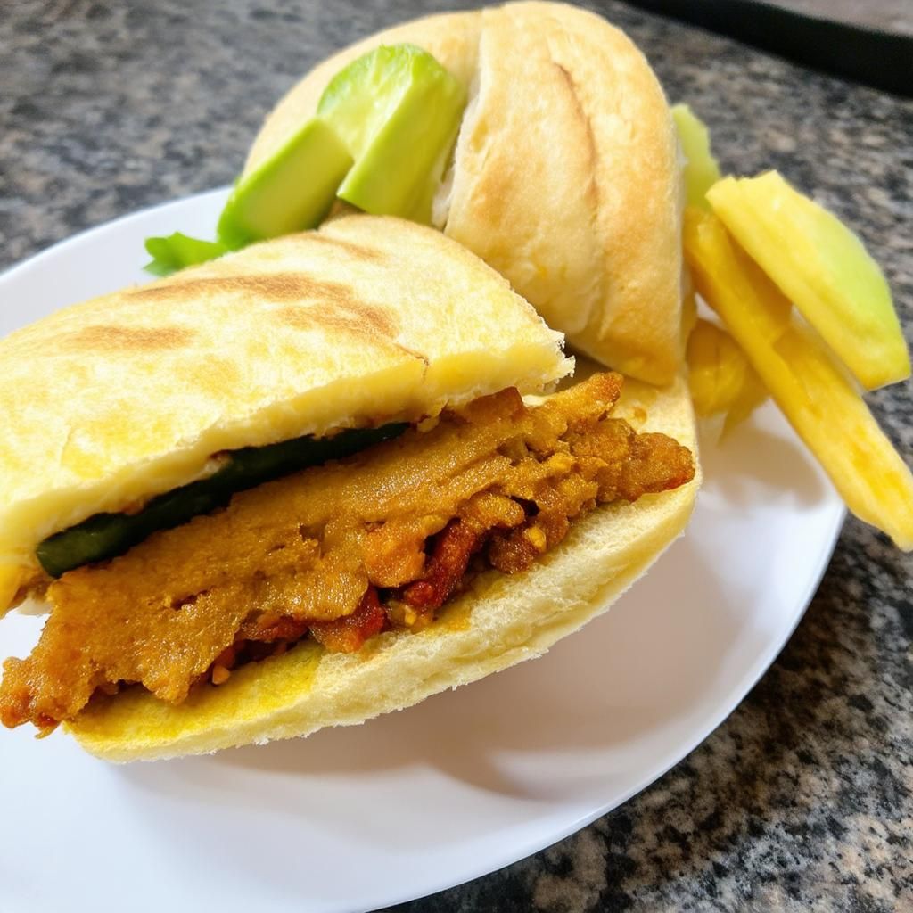 Trải nghiệm món bánh mì sandwich arepa Dominica